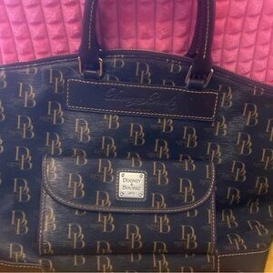 Dooney and Bourke satchel with matching wallet.